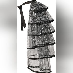 2 Piece Black and Silver Sequin Steampunk Tutus